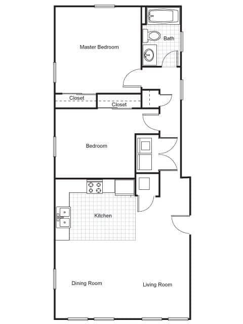 1 Bed floor plan